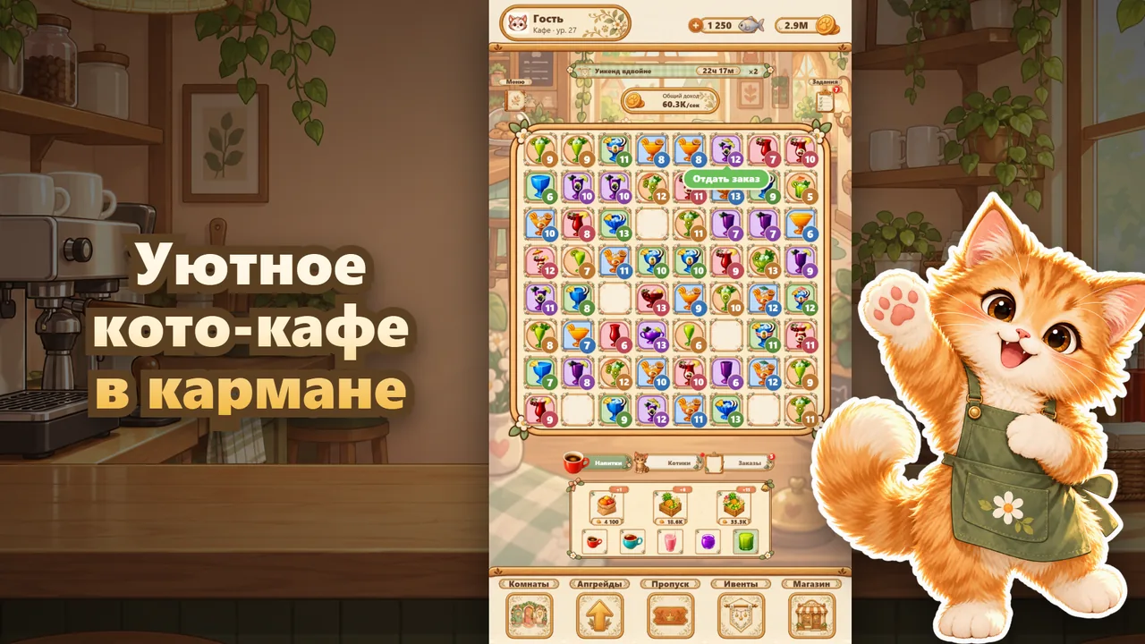 Уютное кото-кафе в кармане